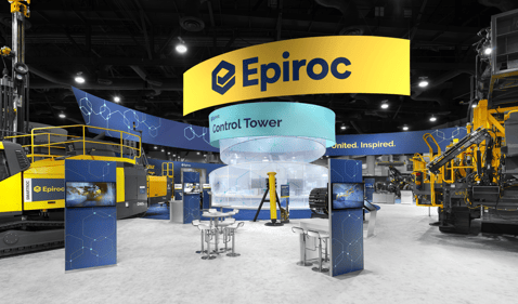 Epiroc MINExpo1booth rental, trade show booth rental, exhibit booth rental