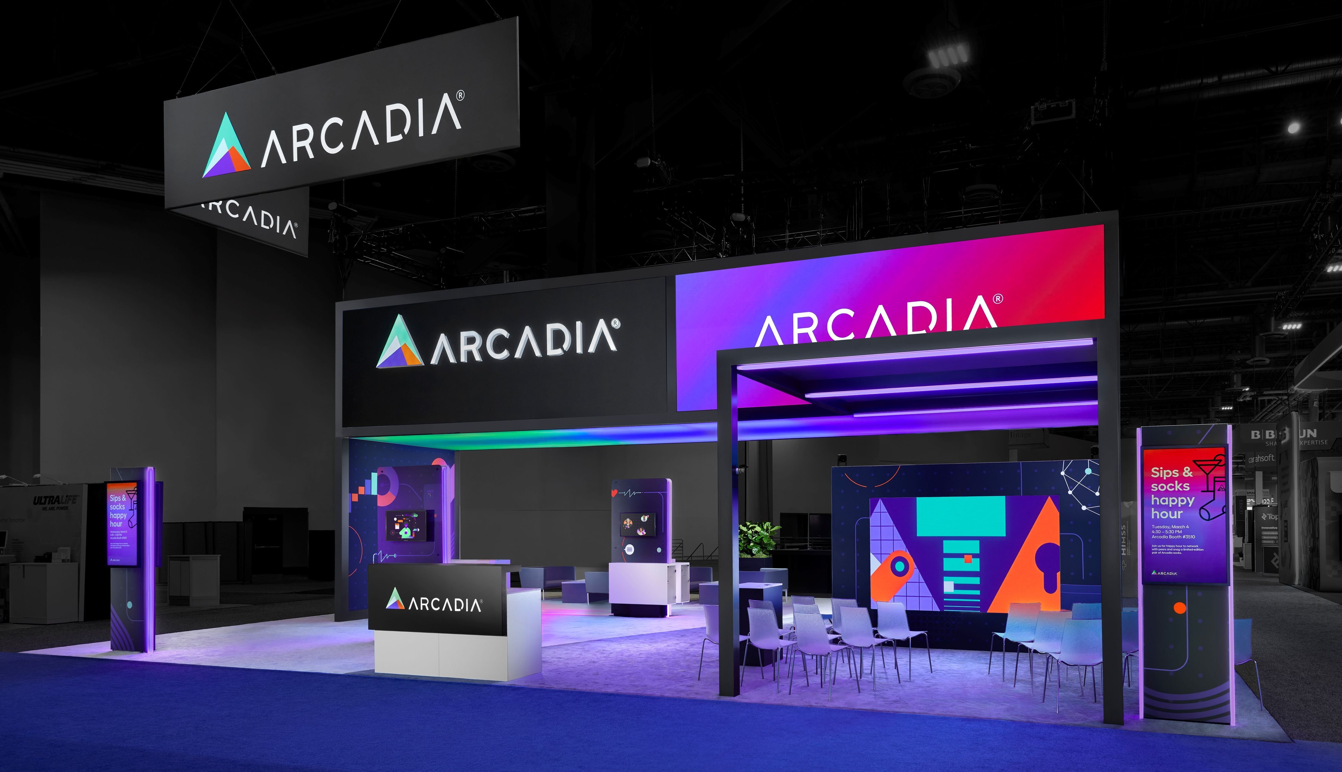 40x50 custom HIMSS trade show booth design by Catalyst Exhibits